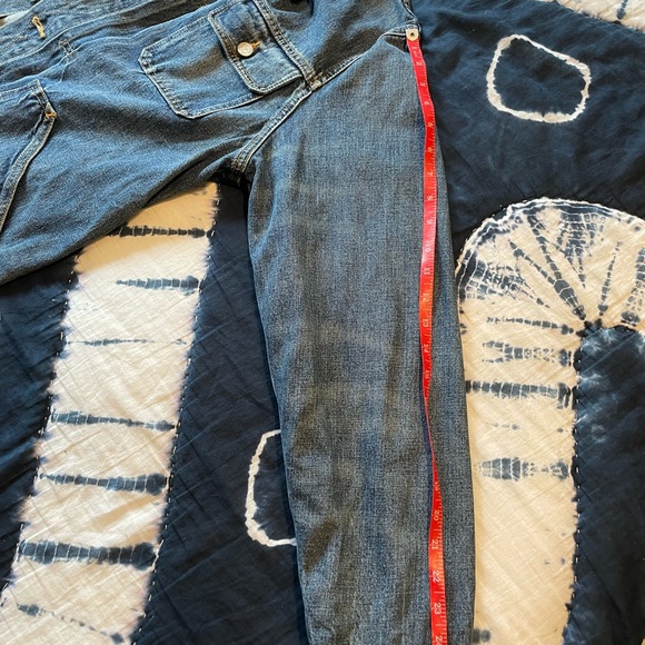 NWT Authentic Frye Jean jacket with leather collar - Picture 4 of 7